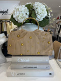 Gold Studded Circular Handle Bag (2 Colours)
