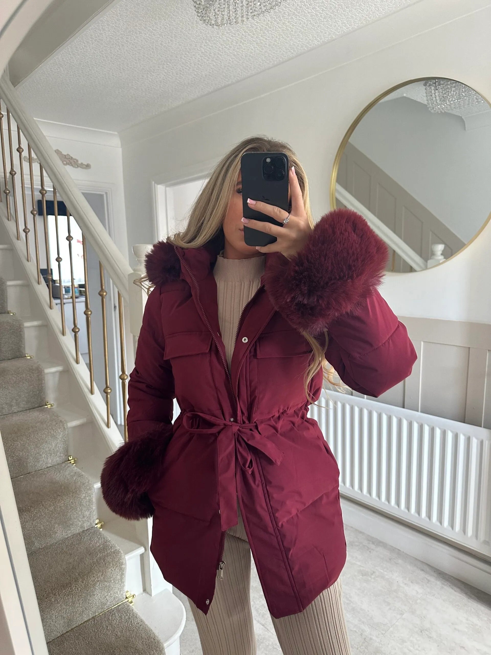 Manteau en fausse fourrure