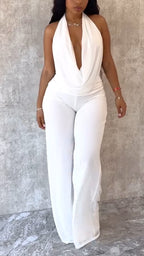 Ladies' Neck Tie Top+pants with Casual Temperament Suit