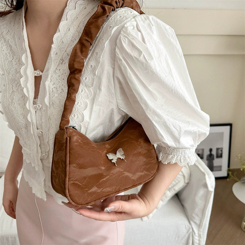 Ladies' French Style Niche Design New Stylish and Personalized One Shoulder Underarm Bag