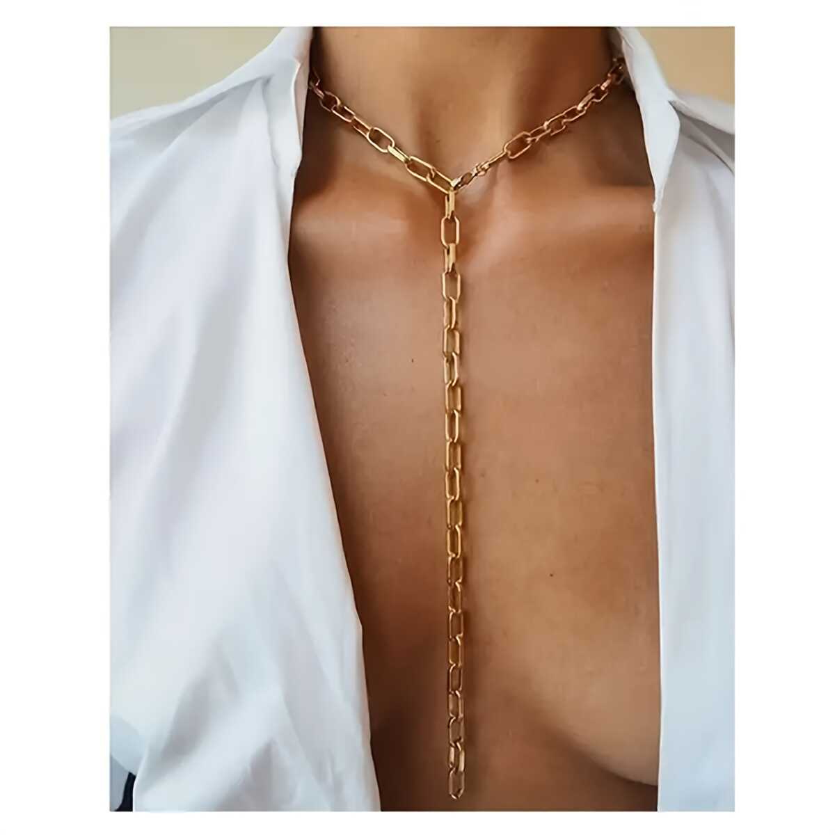 Ladies' Metal Splicing Body Chain Elegant and Personalized Accessory