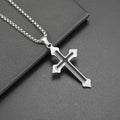 Men Hip Hop Necklace Street Cross Alloy Pendant