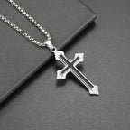 Men Hip Hop Necklace Street Cross Alloy Pendant