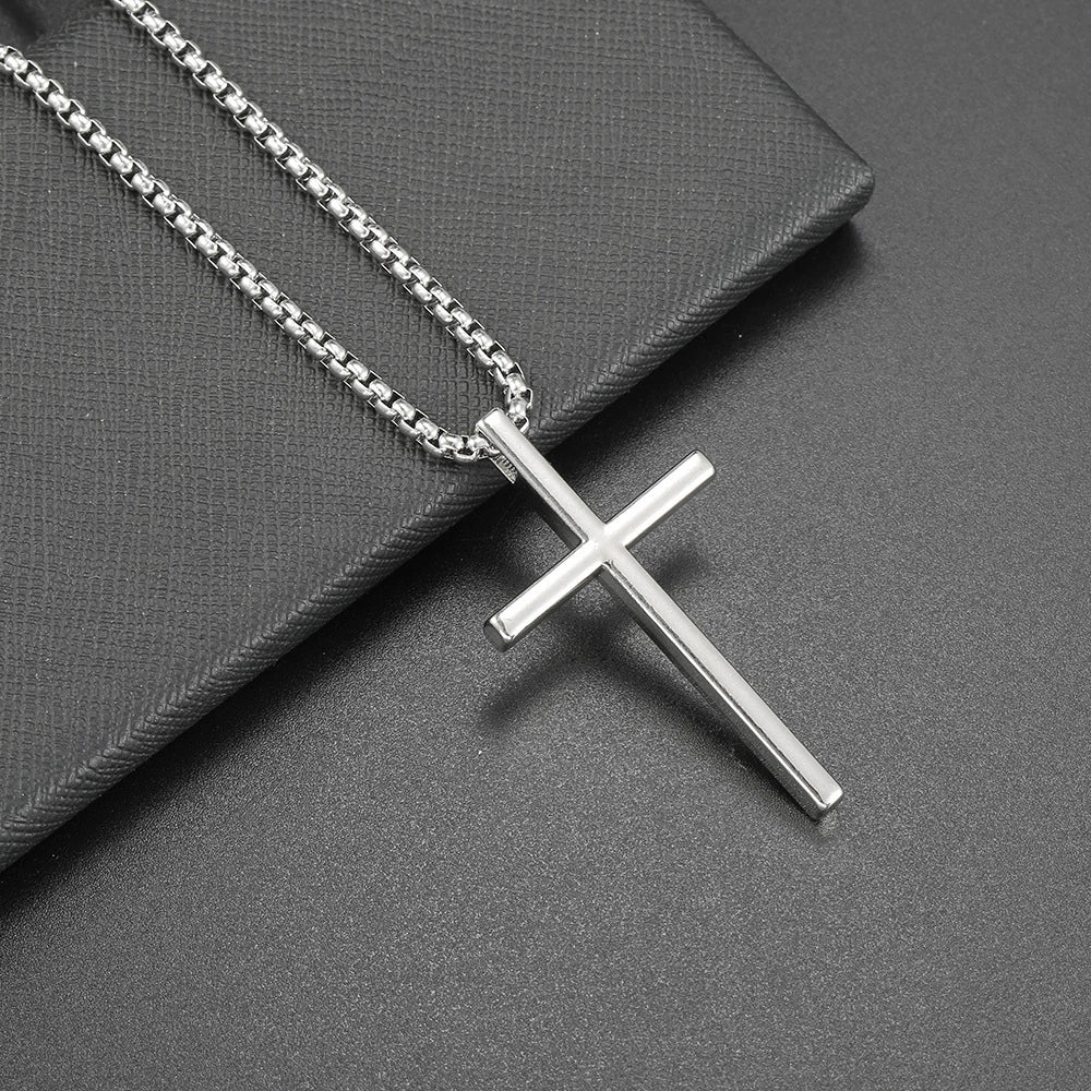 Men Hip Hop Necklace Street Cross Alloy Pendant
