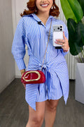 Women's Fashion Commuter Double Layer Design Shirt Dress