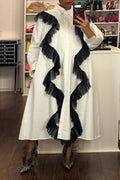Women's Bestseller Loose Trim Flounce Trim Shirt Dress