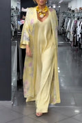 Women Camisole Dress+ Printed Cardigan Elegant Casual Suit