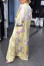 Women Camisole Dress+ Printed Cardigan Elegant Casual Suit