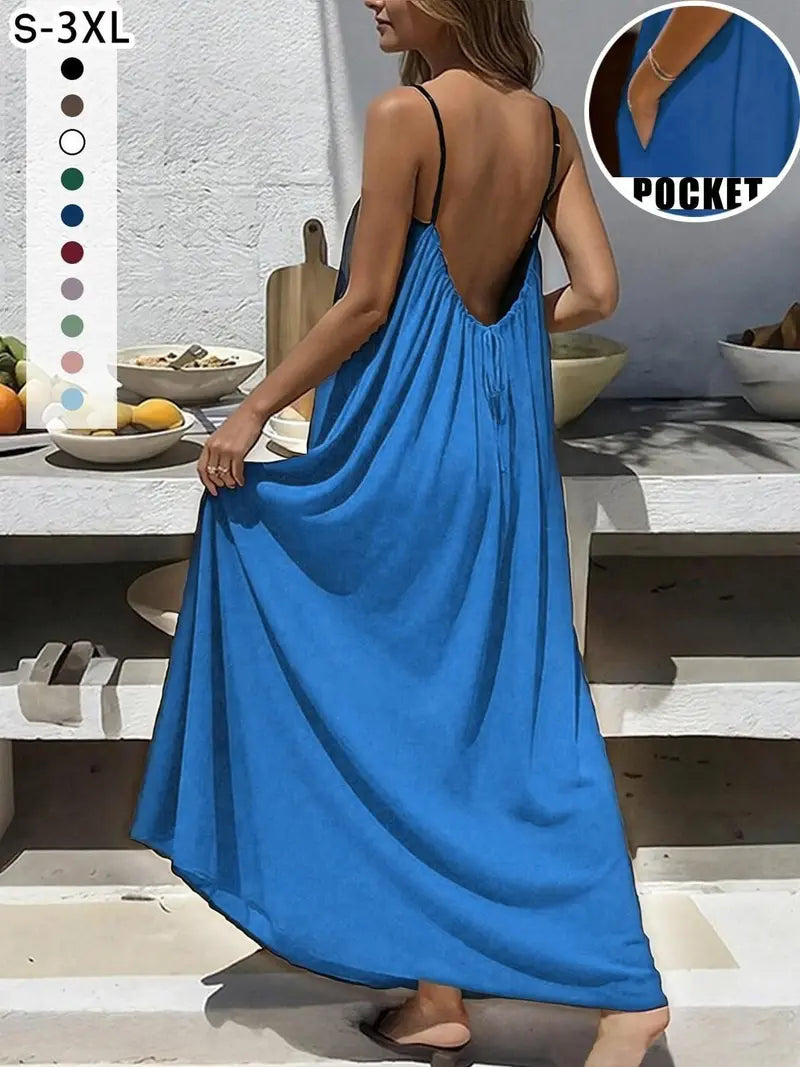 Nouvelle robe de nuit ample sans dos pour femme, robe de pyjama, tenue d'intérieur, chemise de nuit, débardeur long, vêtements pour femmes, plusieurs couleurs et tailles disponibles