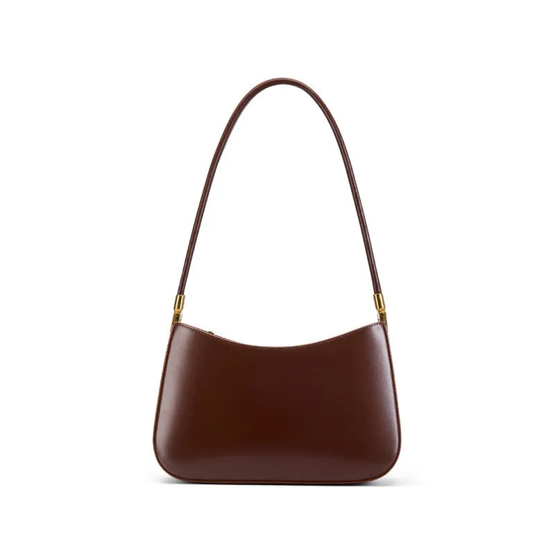 Sac à Main d'Épaule Français en Cuir Rouge