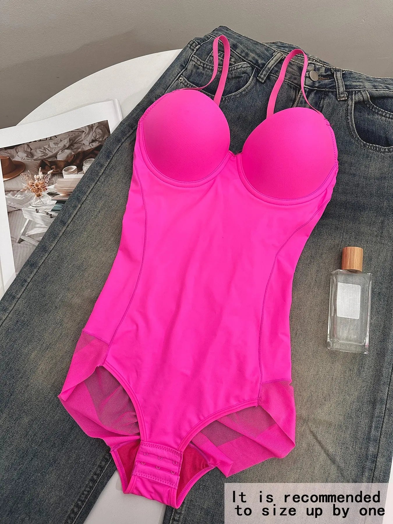 Justaucorps gainant femme avec soutien-gorge et bretelles réglables, effet amincissant sculptant, du XS au XXL pour toutes les saisons