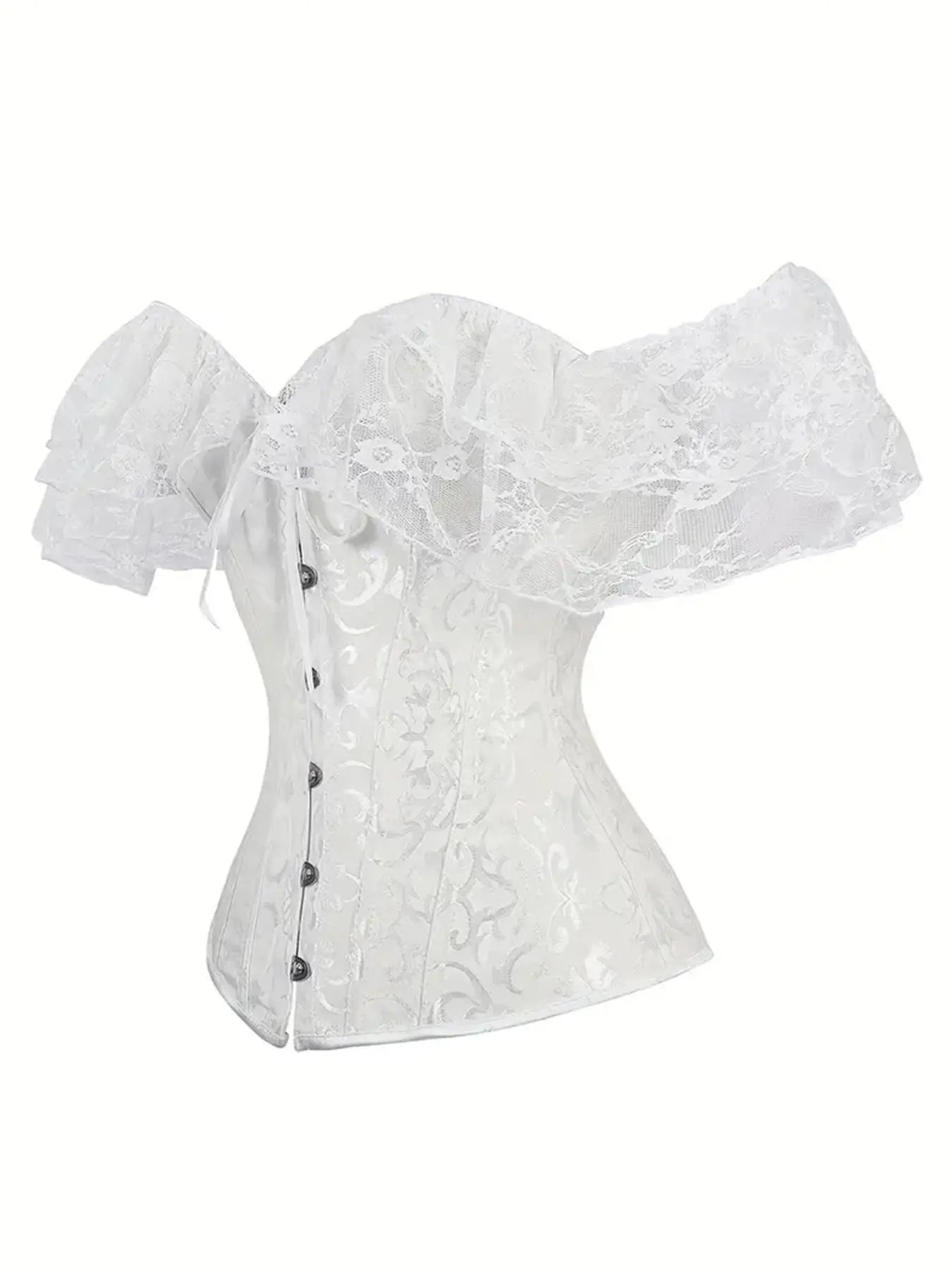 Haut tube de maintien jacquard floral avec baleines et structure de corset, gaine amincissante rétro et élégante, lingerie sculptante pour femme pour toutes les saisons, tops corsets, tops corsets vintage