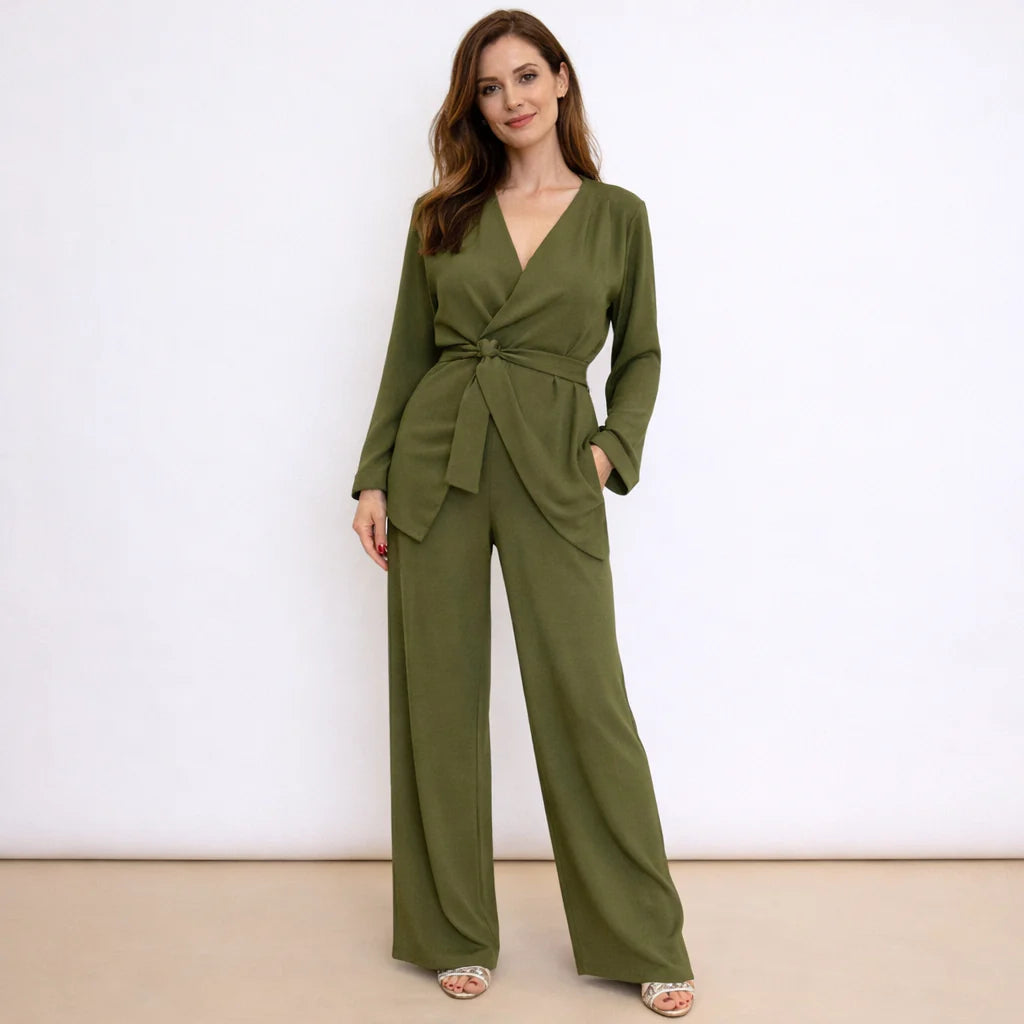 Ensemble pantalon et haut cache-cœur