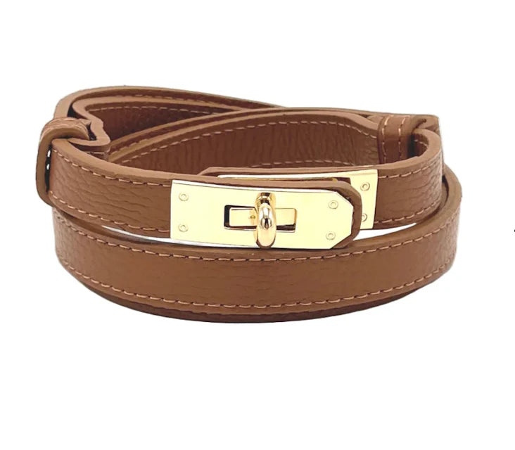 2026 Ermione, Ceinture en Cuir Véritable