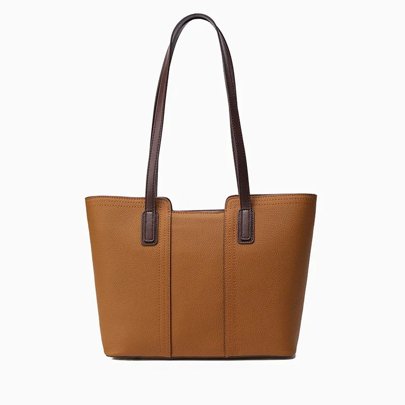 Sac fourre-tout de travail en cuir véritable pour femme grand format classique