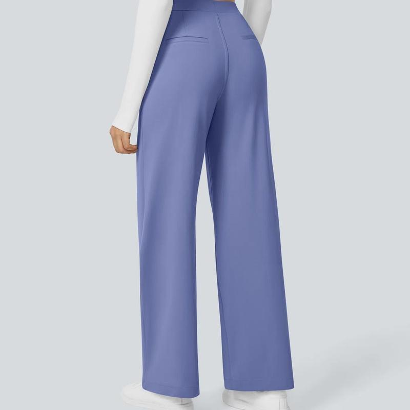 Pantalon de travail droit taille haute avec poches, Tenues d'affaires décontractées pour femmes, Vêtements de sport et de plein air pour femmes