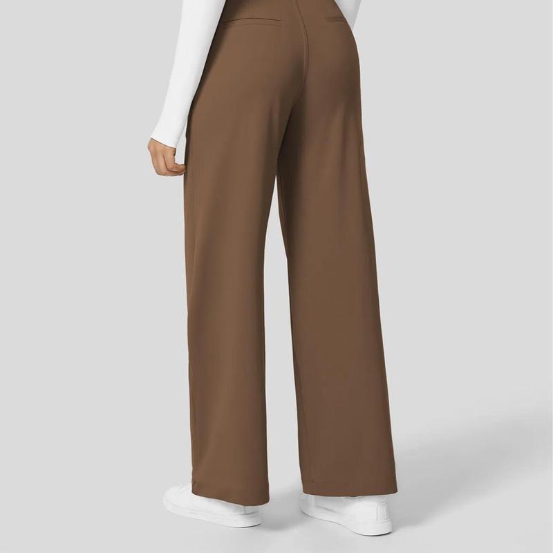 Pantalon de travail droit taille haute avec poches, Tenues d'affaires décontractées pour femmes, Vêtements de sport et de plein air pour femmes