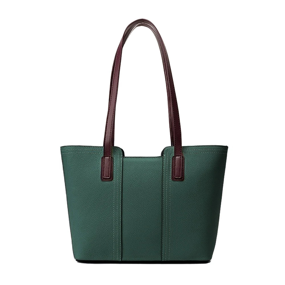 Sac fourre-tout de travail en cuir véritable pour femme grand format classique