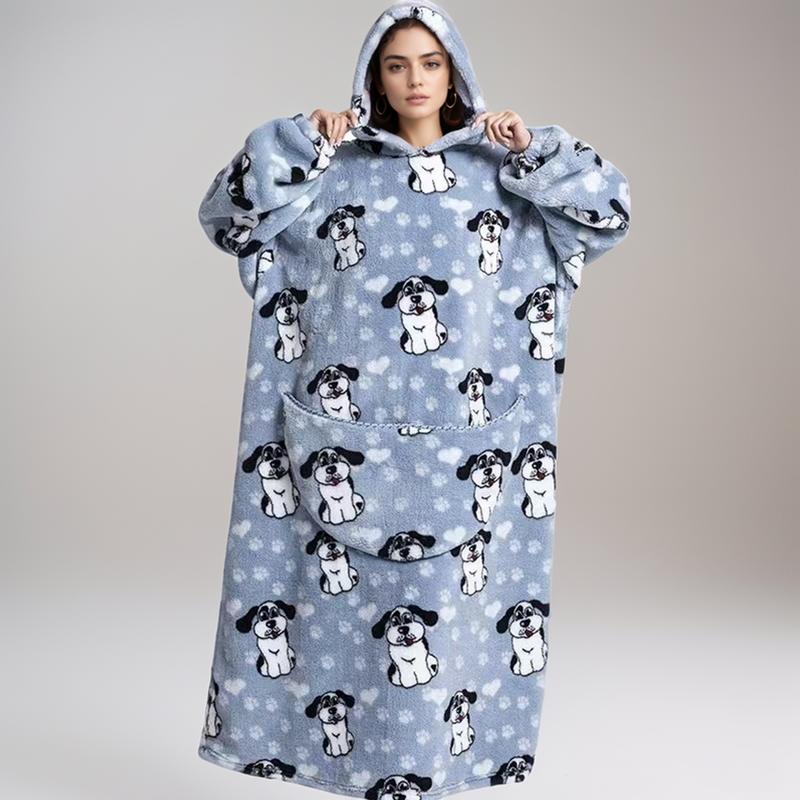 Sweat à capuche couverture surdimensionné, sweat à capuche polaire douillet