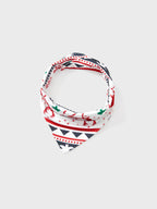 Family Christmas Pajamas All Over Reindeer Print Long-sleeve with Christmas Socks (SGS Certied Safety) Red+White