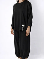 SPRING two-piece set consisting of a shirt and trousers made of soft and compact fabric