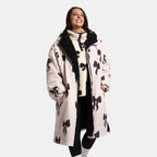Drying Robe Waterproof Wind Resistant Changing Robe Soft Sherpa Fleece Lined Oversized Hooded Long Sleeve Coat Jacket for Kids Adults Men Women Surfing Beach Swimming Keep Dry
