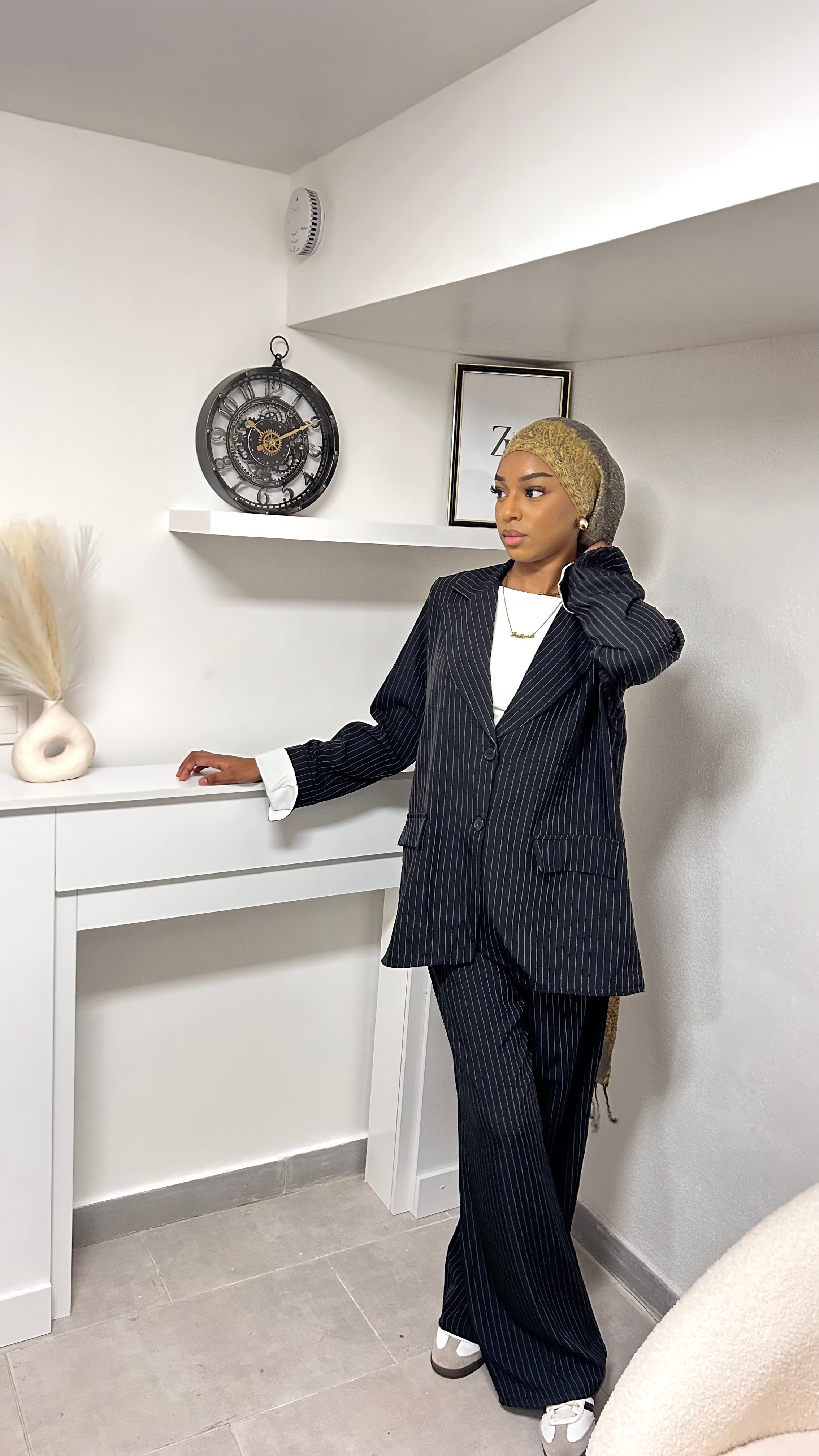 Ensemble blazer rayé
