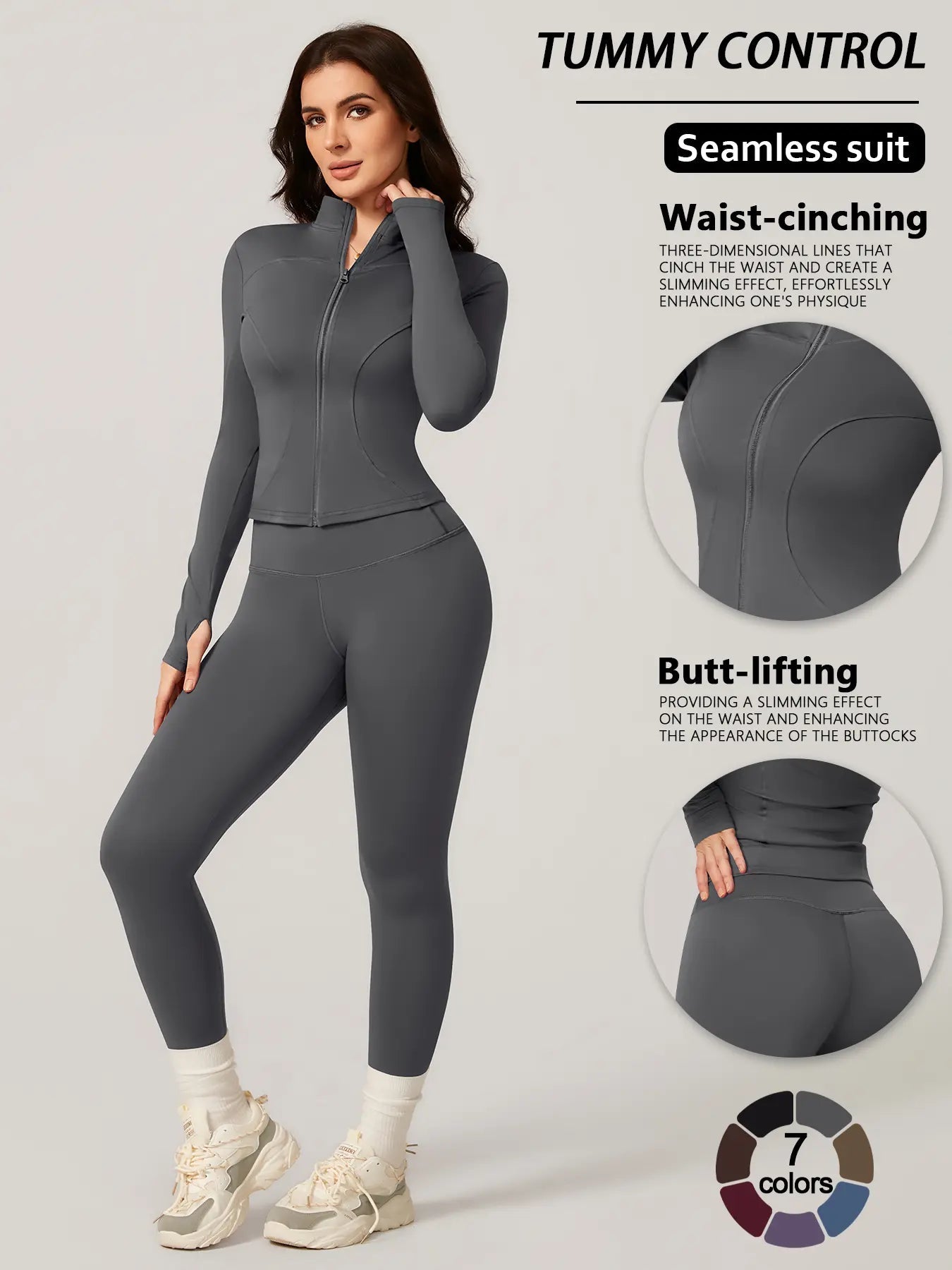 Ensemble de sport moulant deux pièces pour femme