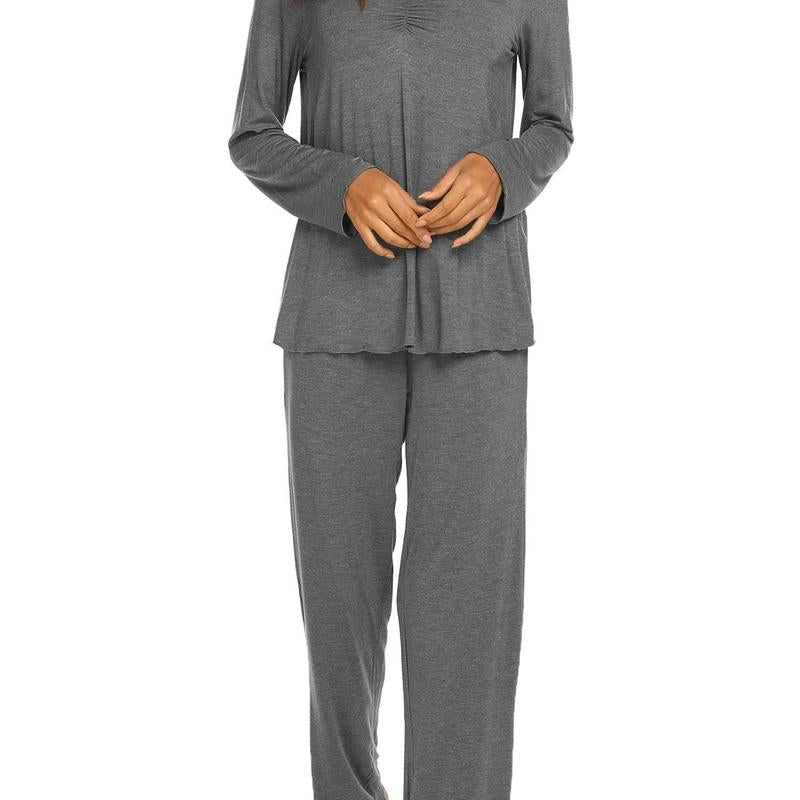 Ensemble de pyjama pour femme 2 pièces Tenue d'intérieur Pyjama Automne Hiver