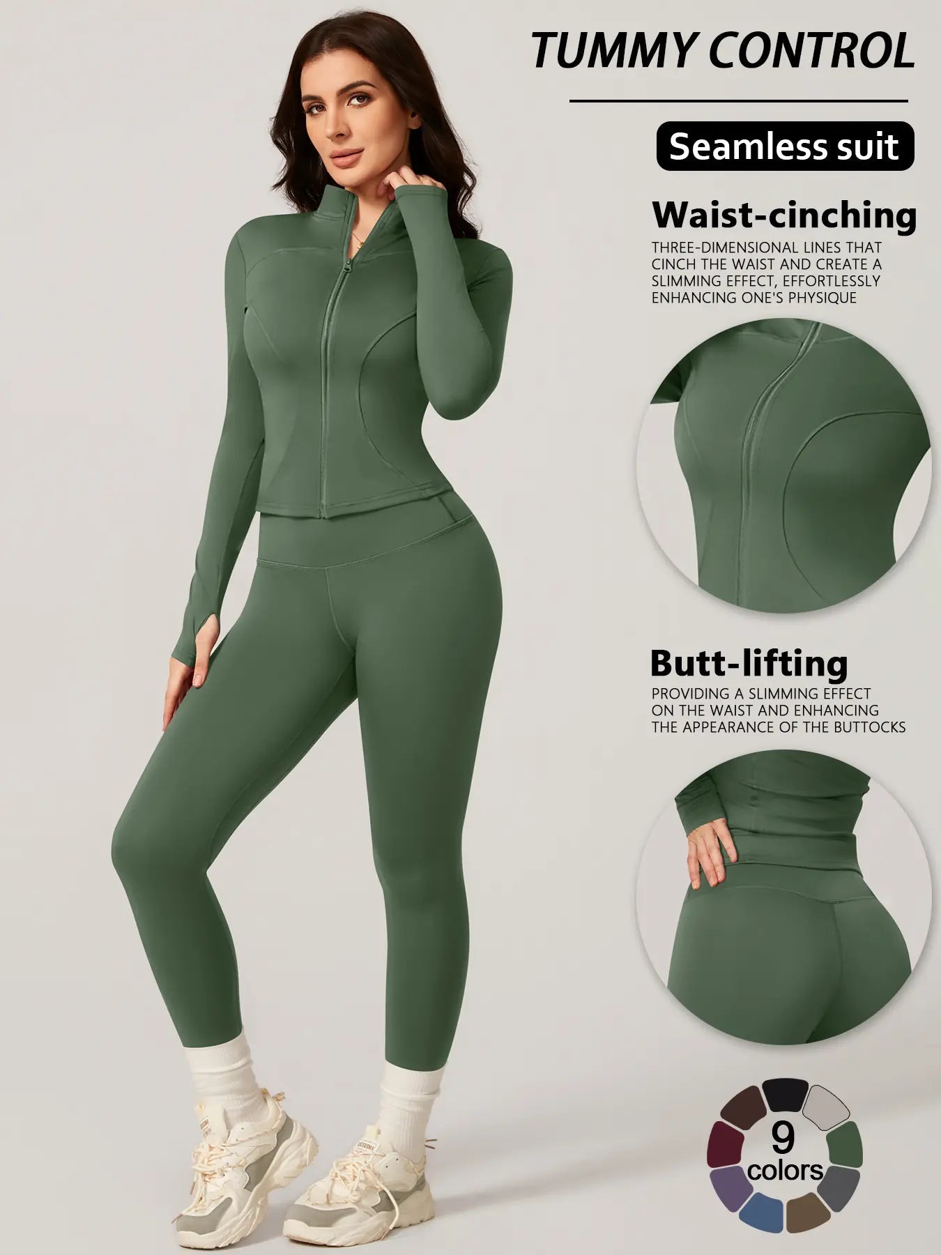 Ensemble de sport moulant deux pièces pour femme