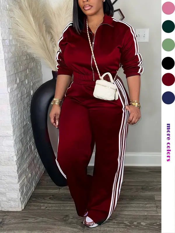 Ensemble survêtement femme, veste zippée à manches longues et pantalon décontracté pour le printemps et l'automne, vêtements femme pour usage quotidien