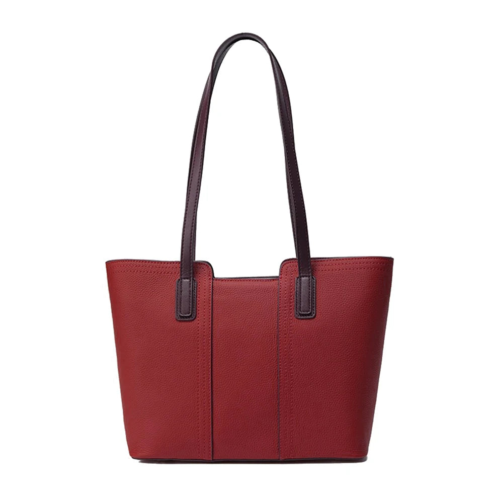Sac fourre-tout de travail en cuir véritable pour femme grand format classique