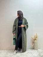 Oversized Coat Straight Fit with Two Pockets for Women