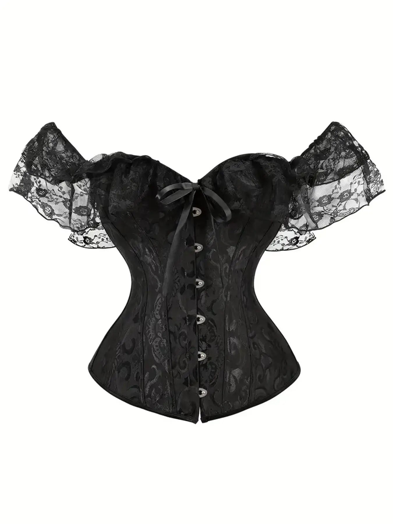 Haut tube de maintien jacquard floral avec baleines et structure de corset, gaine amincissante rétro et élégante, lingerie sculptante pour femme pour toutes les saisons, tops corsets, tops corsets vintage