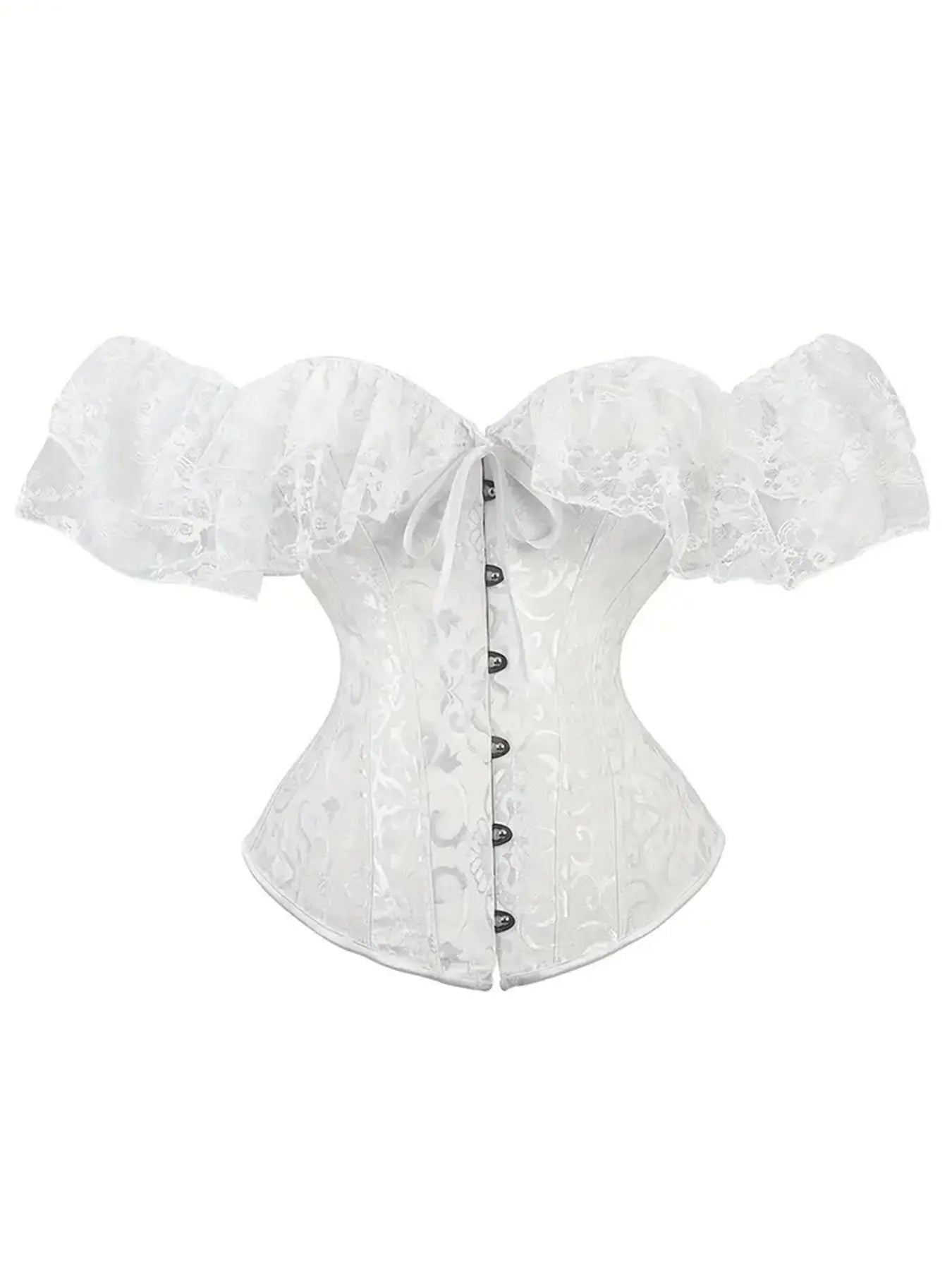 Haut tube de maintien jacquard floral avec baleines et structure de corset, gaine amincissante rétro et élégante, lingerie sculptante pour femme pour toutes les saisons, tops corsets, tops corsets vintage