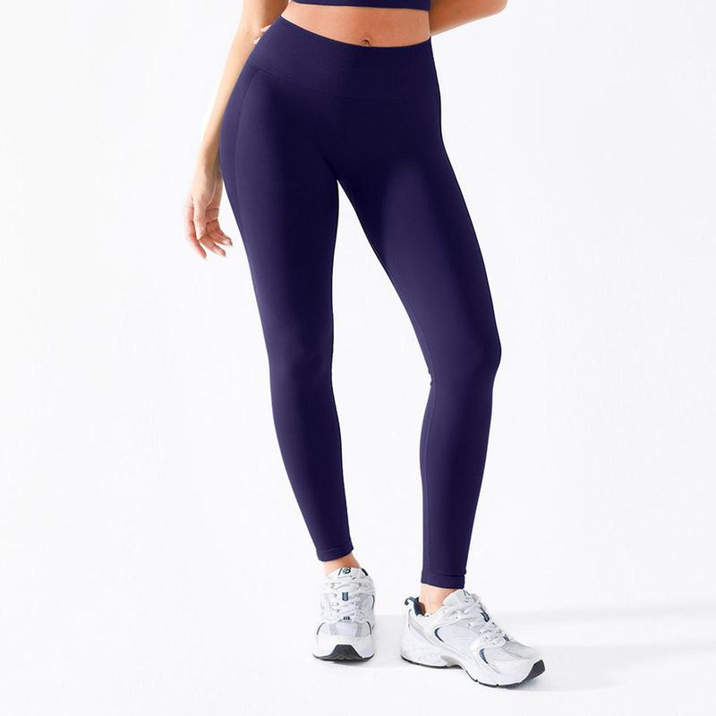 Legging de yoga taille haute pour femme - Tenue d'automne gainante sans coutures et legging de sport galbant les fesses