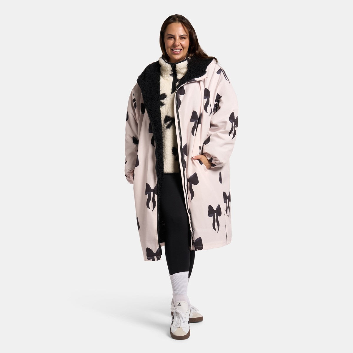 Peignoir de Séchage Imperméable Coupe-Vent, Robe de Changement Doublée Polaire Sherpa Douce, Manteau Veste à Capuche Surdimensionné à Manches Longues pour Enfants, Adultes, Hommes, Femmes, Surf, Plage, Natation, Restez au Sec