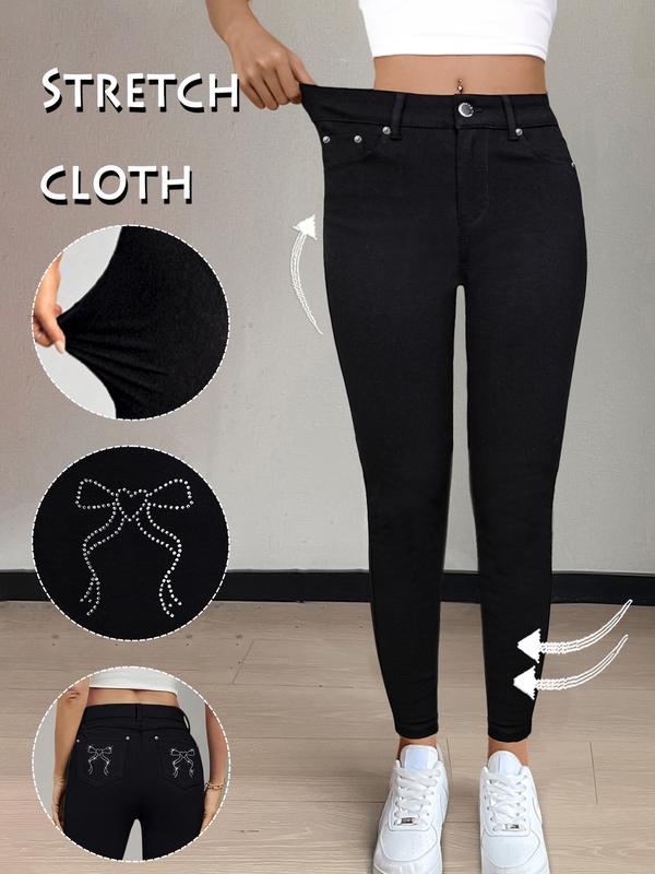 Legging uni à poches et boutons pour femme, pantalon moulant décontracté et confortable pour le yoga et la gym, bas pour femme pour l'automne et l'hiver, T-Chic