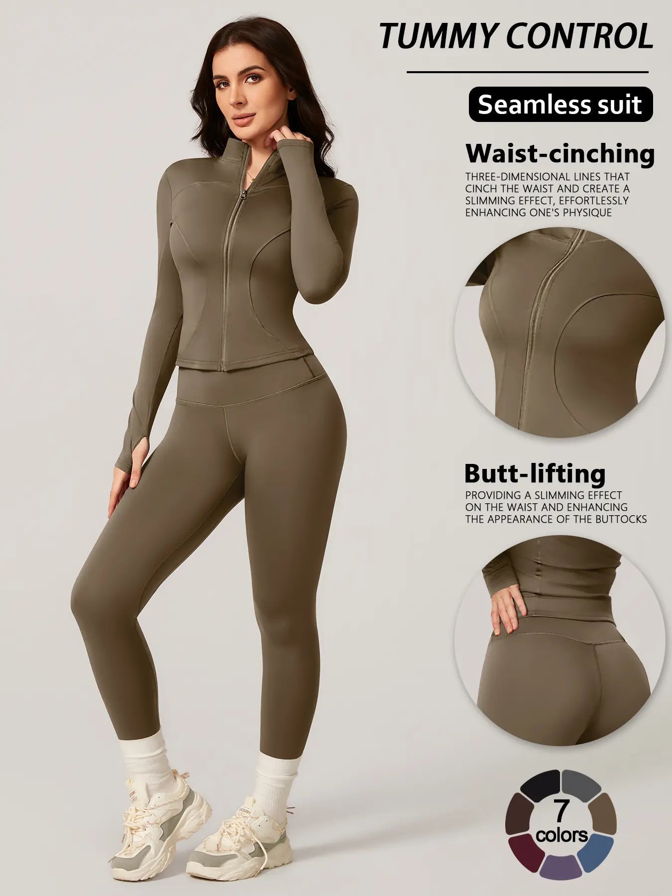 Ensemble de sport moulant deux pièces pour femme