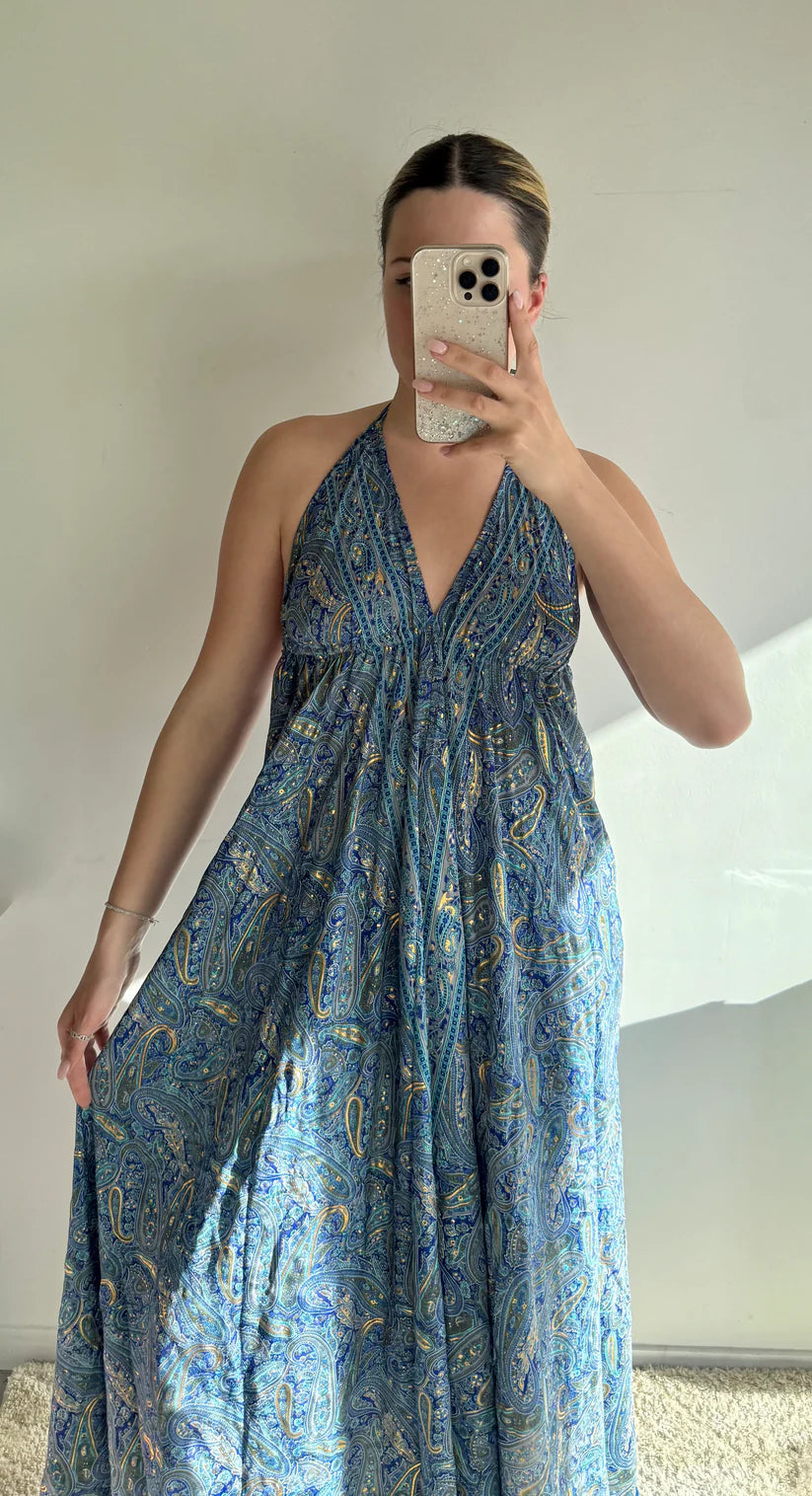 Robe longue bohème chic pour femme
