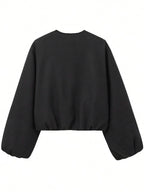 Women's Zipper Jacket Coat, Casual Style Women's Outerwear, Perfect for Fall & Winter Daily Wear, Fitted Design, Woven, Moderate Fabric Thickness