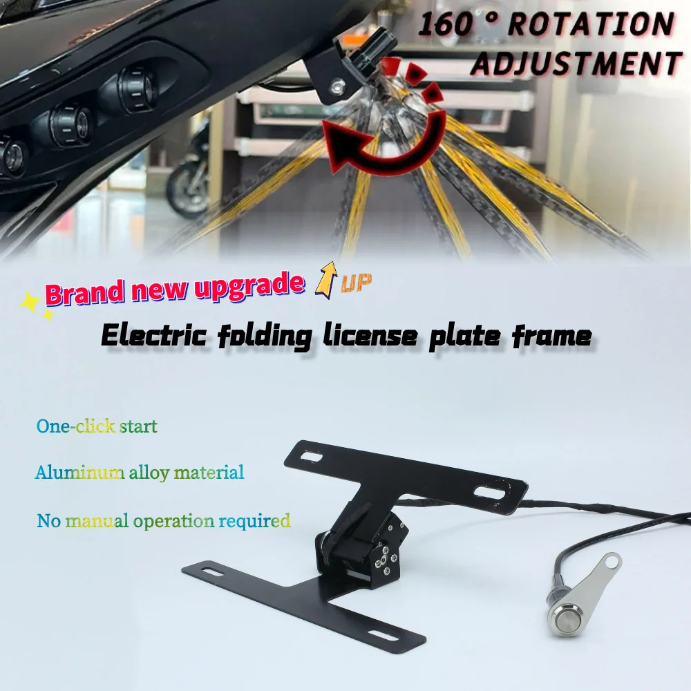 Electric Motorcycle License Plate Holder Flipper
