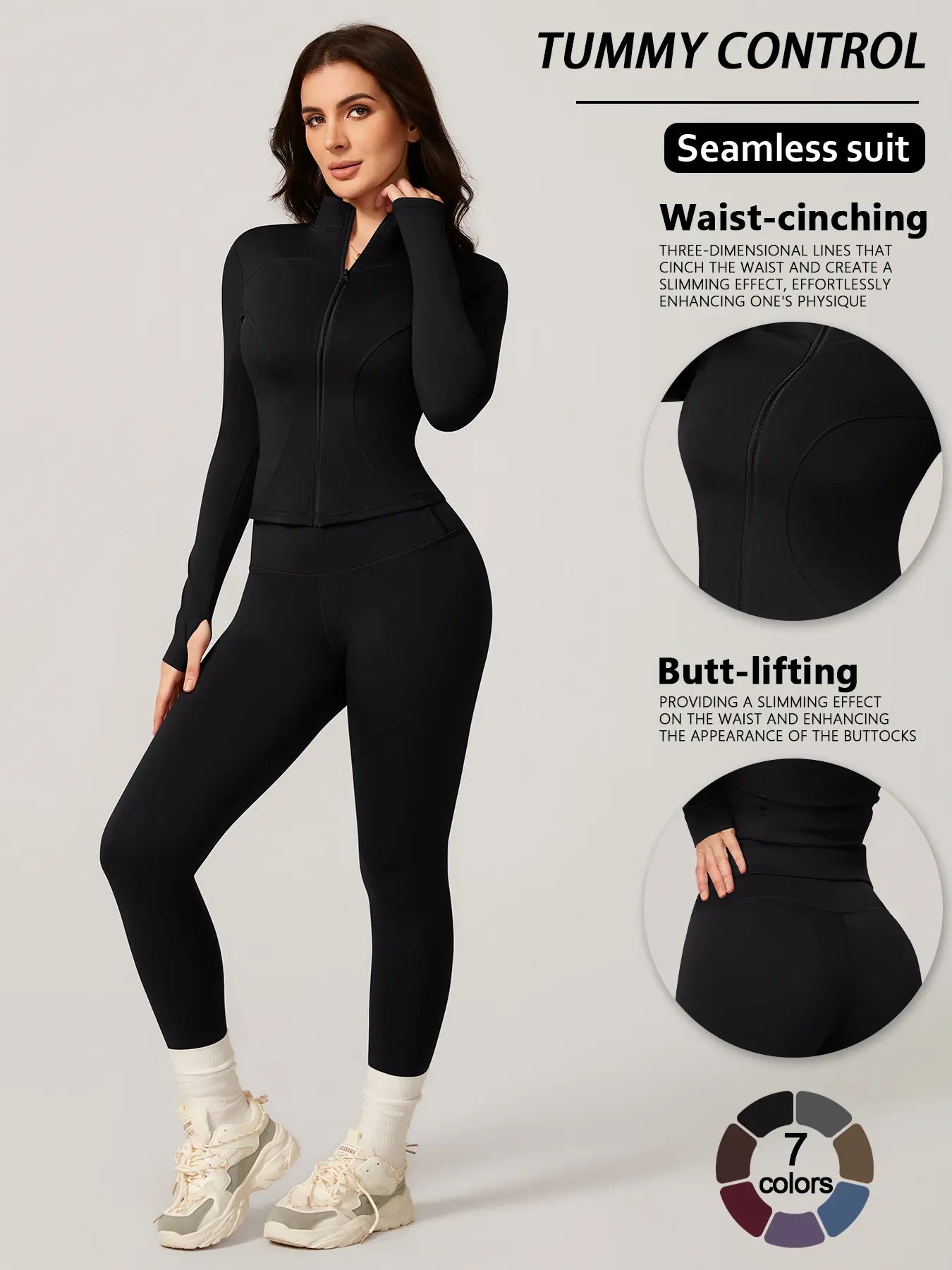 Ensemble de sport moulant deux pièces pour femme