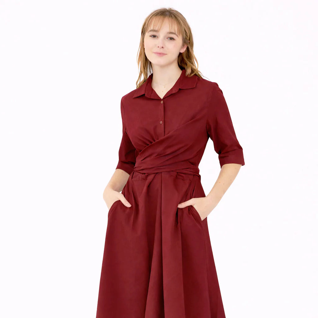 2026 Bea, Robe Longue Ceinturée À La Taille