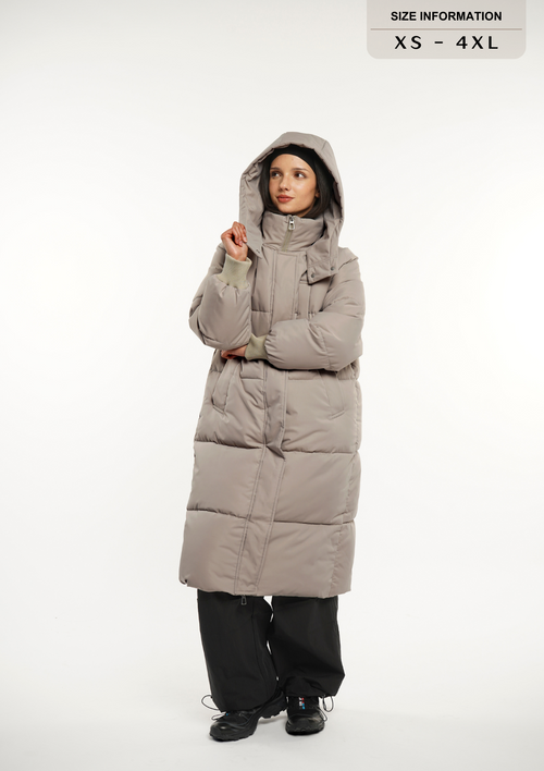 Veste longue à capuche