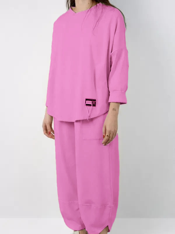 Ensemble deux pièces PRINTEMPS composé d'une chemise et d'un pantalon en tissu doux et compact