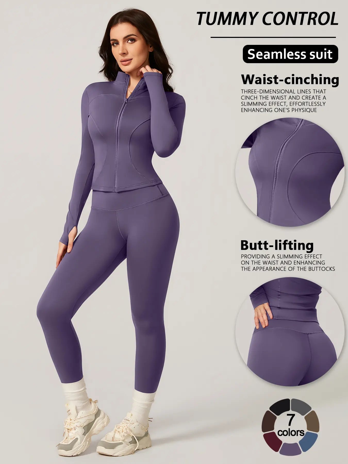 Ensemble de sport moulant deux pièces pour femme