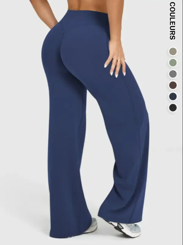 Pantalon de sport large décontracté pour femme, choix parfait pour l'automne et l'hiver, design confortable et tendance, idéal pour un usage quotidien.