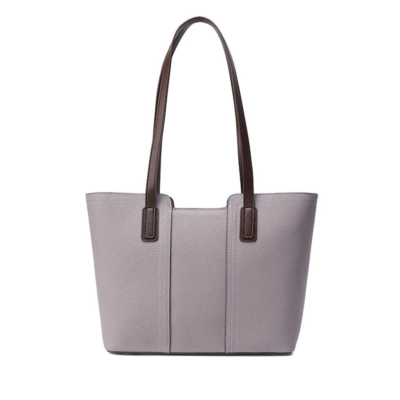 Sac fourre-tout de travail en cuir véritable pour femme grand format classique