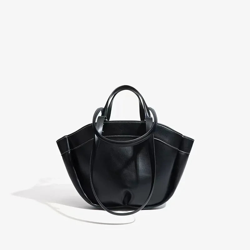 Sac fourre-tout en cuir marron pour femme